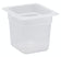 Cambro Camwear 66PP 1/6 Size 6" Translucent Food Pan