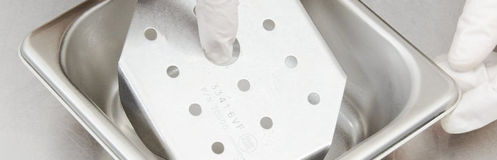 Vollrath Super Pan V 20600 1/6 Size Stainless Steel Perforated False Bottom Vollrath