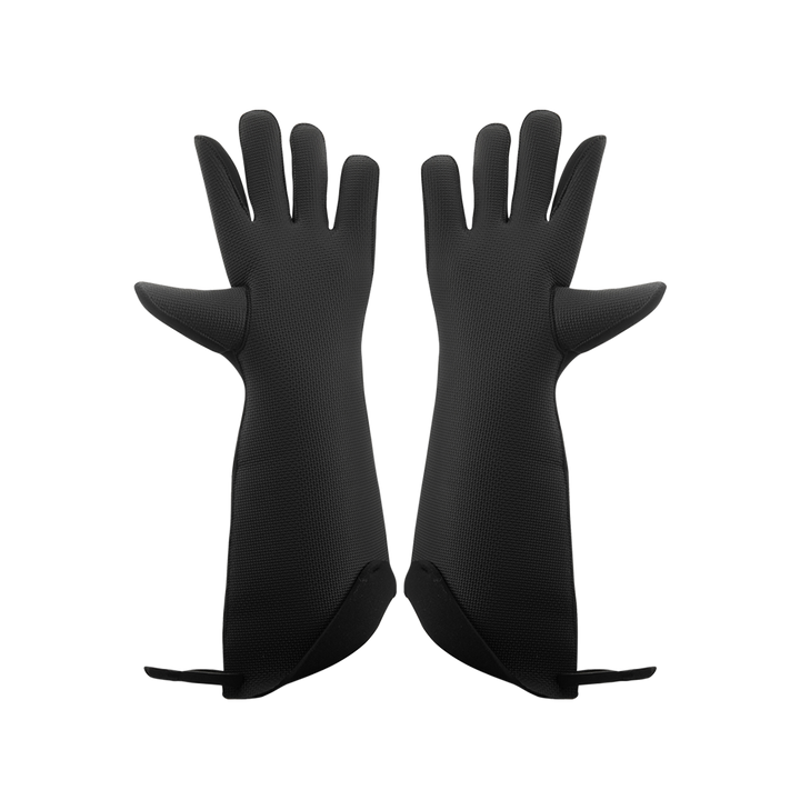 Browne Foodservice 5430502 15" Black FLXa-Prene 5 Finger Glove with Kevlar Stitching Browne Foodservice