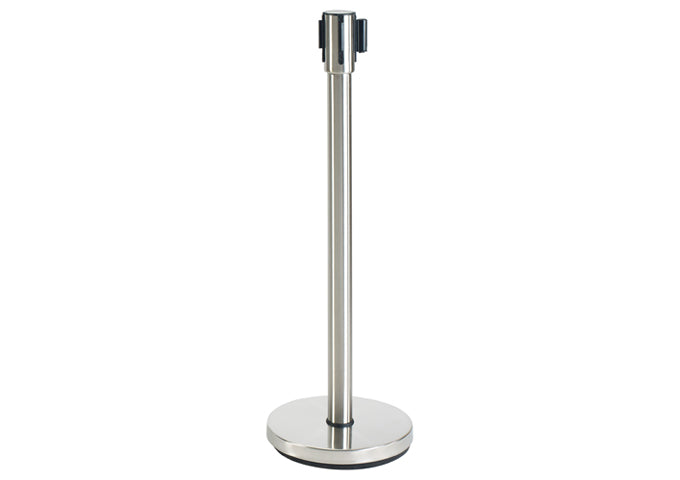 Winco CGS-38S 34" Stainless Stanchion Post with 6.5' Retractable Belt