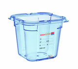 Araven 07798 1/6 Size Blue 6" Deep Food Pan