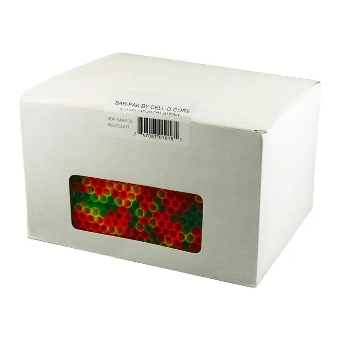 Cell-O-Core 6" Assorted Neon Fat Straws Cell-O-Core
