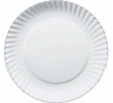 6" Disposable Paper Plates White