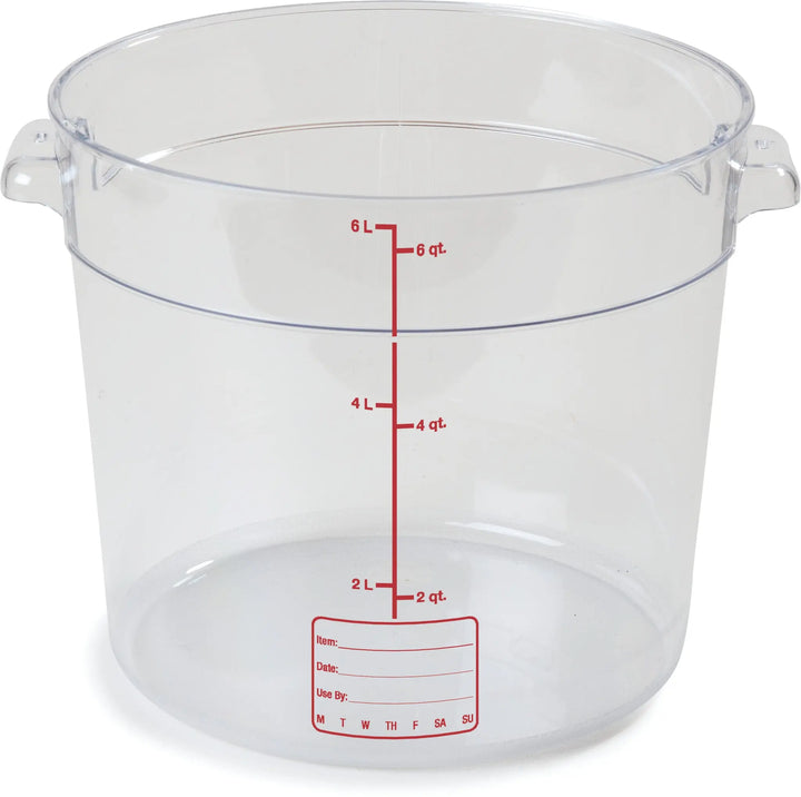 Carlisle 6 Qt Round Clear Container Storplus (10765-07) Carlisle