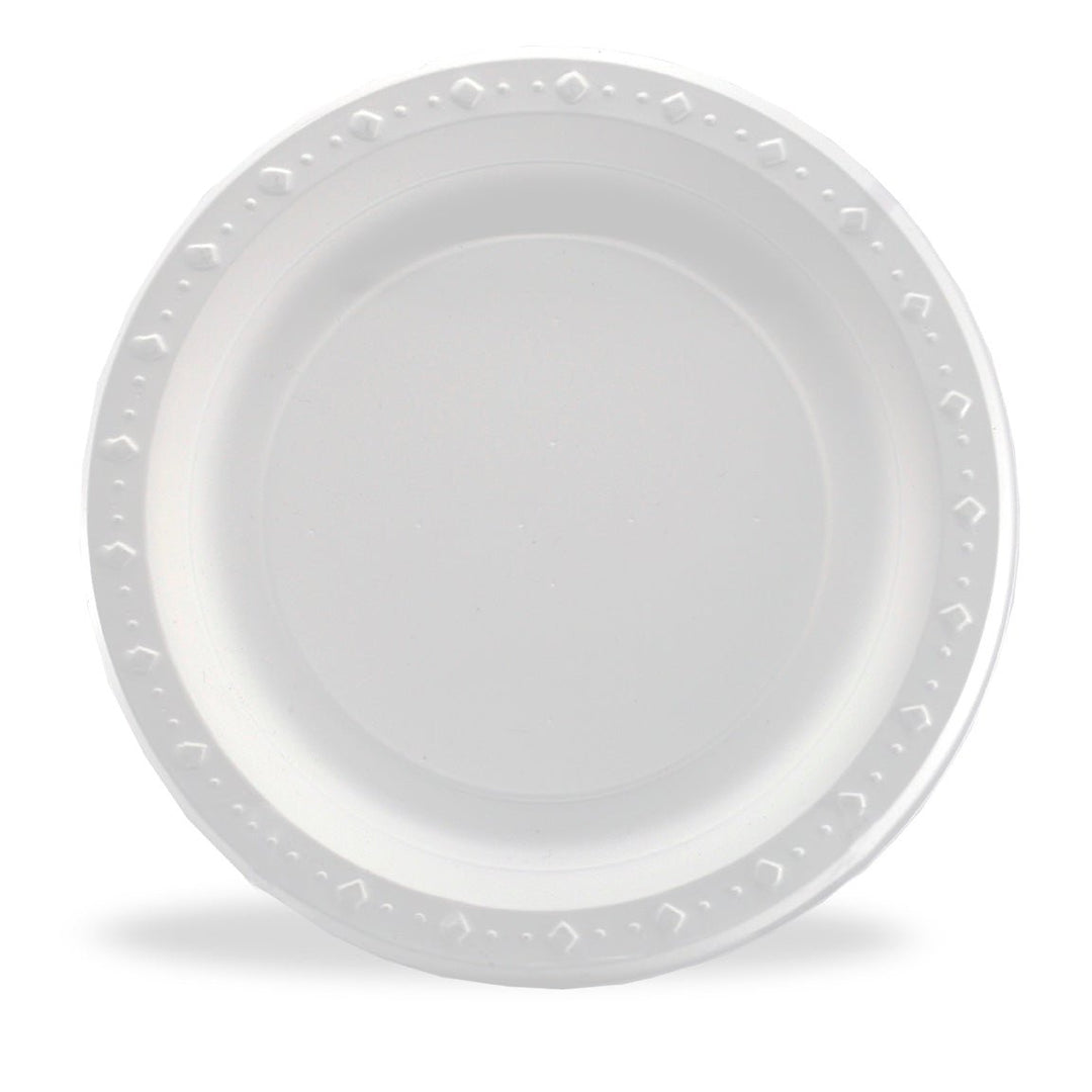 6" White Plastic Plates