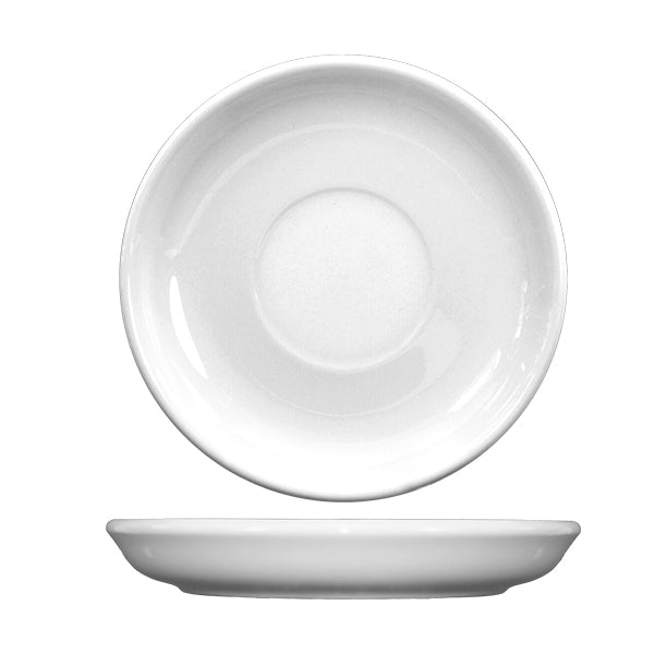 ITI 822-02S 6" Dover European White Latte Saucer International Tableware