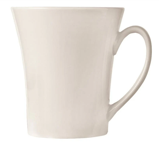 World Tableware FM-15 Bright White 15 oz Flairique Mug World Tableware