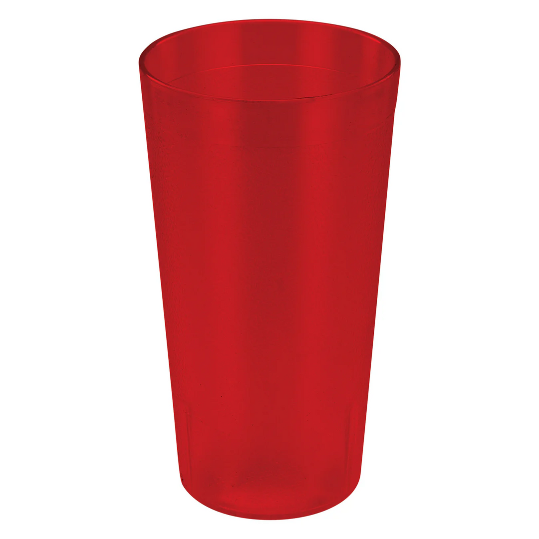 Winco PTP-16R 16 oz Red Pebbled Tumbler 12/Pack