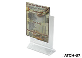 Winco ATCH-57 Table Card Holder - Acrylic 5" X 7"