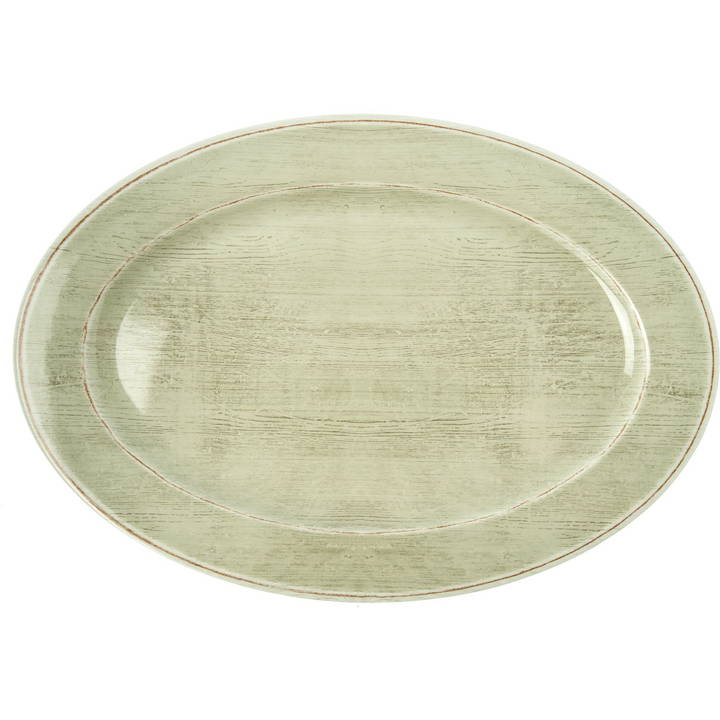 Carlisle Grove 6402146 Jade Melamine Oval Platter 20" x 14" Carlisle