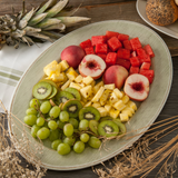 Carlisle Grove 6402146 Jade Melamine Oval Platter 20" x 14"