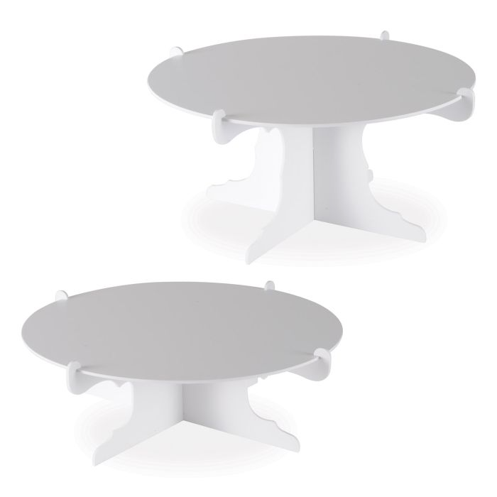 Beistle 53815-W Two White Cake Stands 12.5"