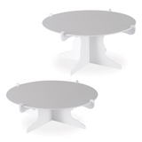 Beistle 53815-W Two White Cake Stands 12.5"