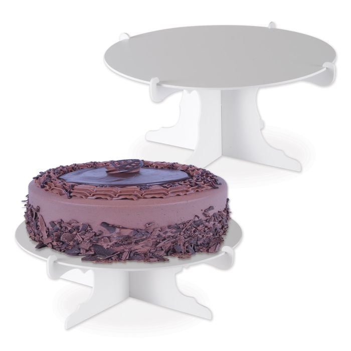 Beistle 53815-W Two White Cake Stands 12.5"