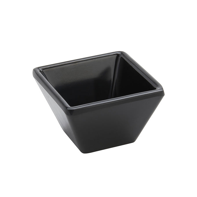 American Metalcraft MELSCB51 1-1/8 Oz Sauce Square Cup Black American Metalcraft