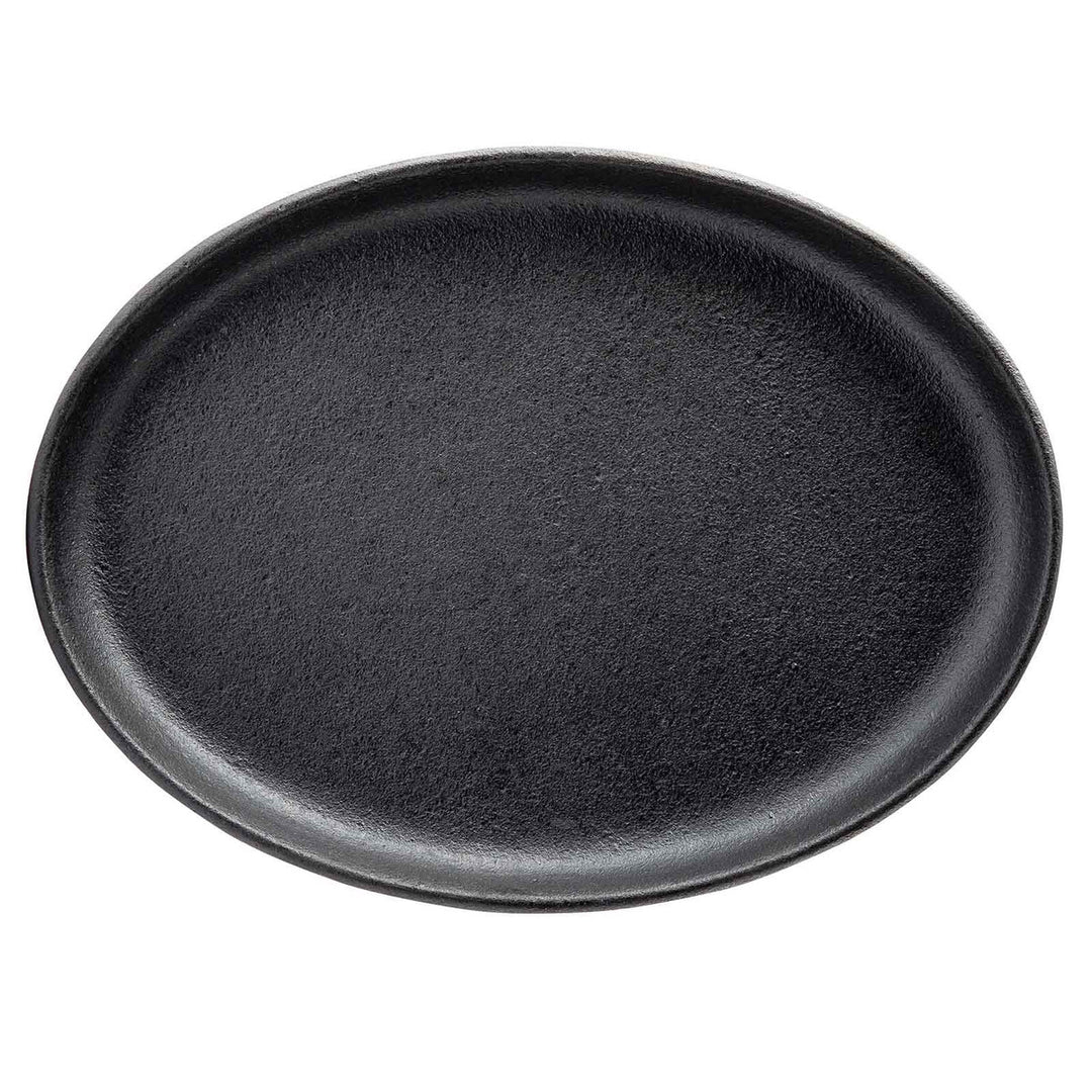 Tablecraft 10746 Oval Cast Iron Sizzle Platter 9.25" x 6.875" x .875"