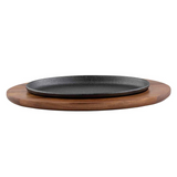Tablecraft 10764 Acacia Wood Underliner for Cast Iron Oval Skillet