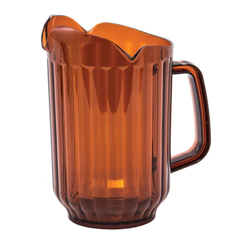 Winco WPCT-60A 60 Oz Amber Triple-Spout Water Pitcher Winco