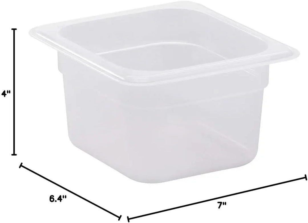 Cambro Camwear 64PP 1/6 Size 4" Translucent Food Pan