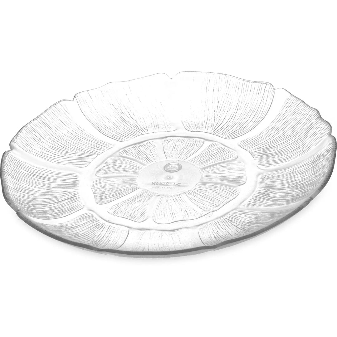 Carlisle 695607 9" Plastic Petal Mist Clear Plate Carlisle