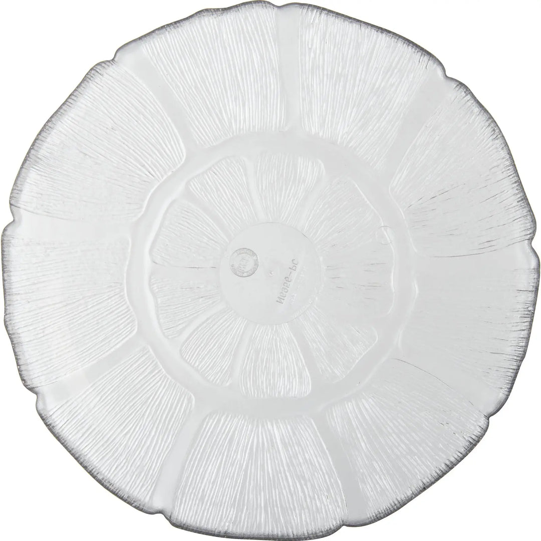 Carlisle 695607 9" Plastic Petal Mist Clear Plate Carlisle