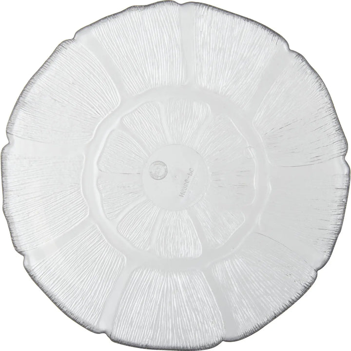 Carlisle 695607 9" Plastic Petal Mist Clear Plate Carlisle