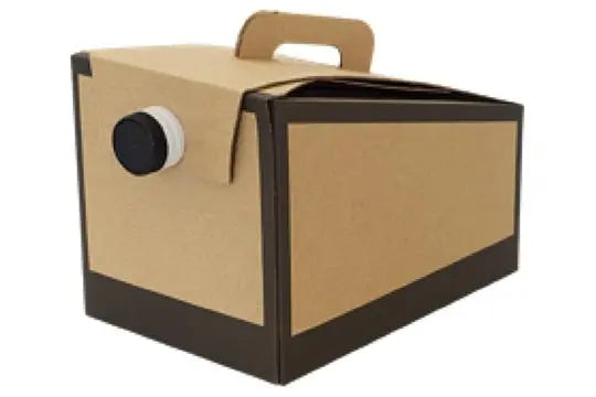 Sabert 6999 160 oz Kraft Beverage on the Move Container Sabert