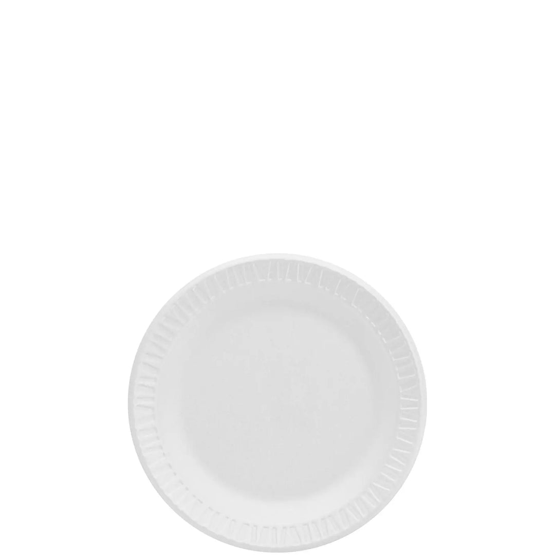 Dart Concorde 6 Inch White Styrofoam Plates 1,000/Case, 6PWC