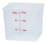Cambro 6SFSPP-190 6 Qt Red Square Translucent Container