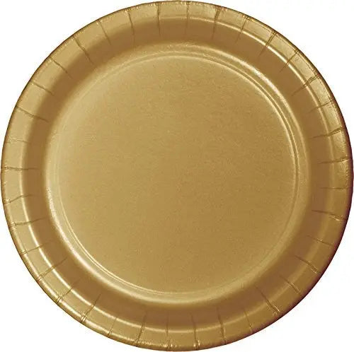 Creative Converting 7" Round Gold Paper Plates Creative Converting