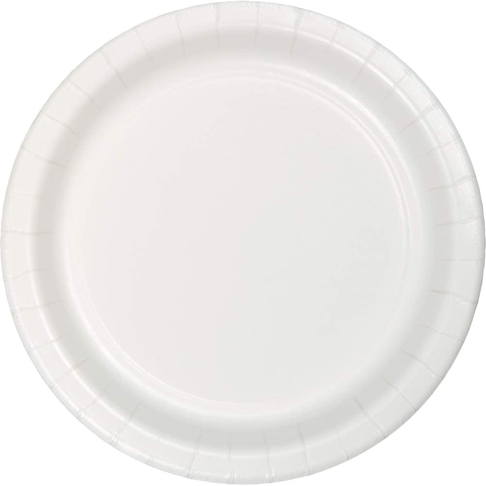 7" Round White Paper Plates