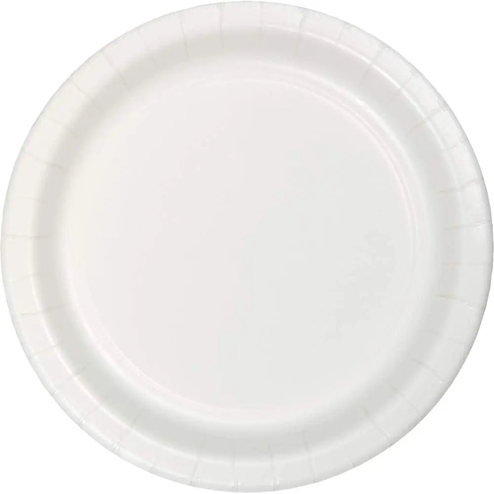 Creative Converting 7" Round White Paper Plates Creative Converting