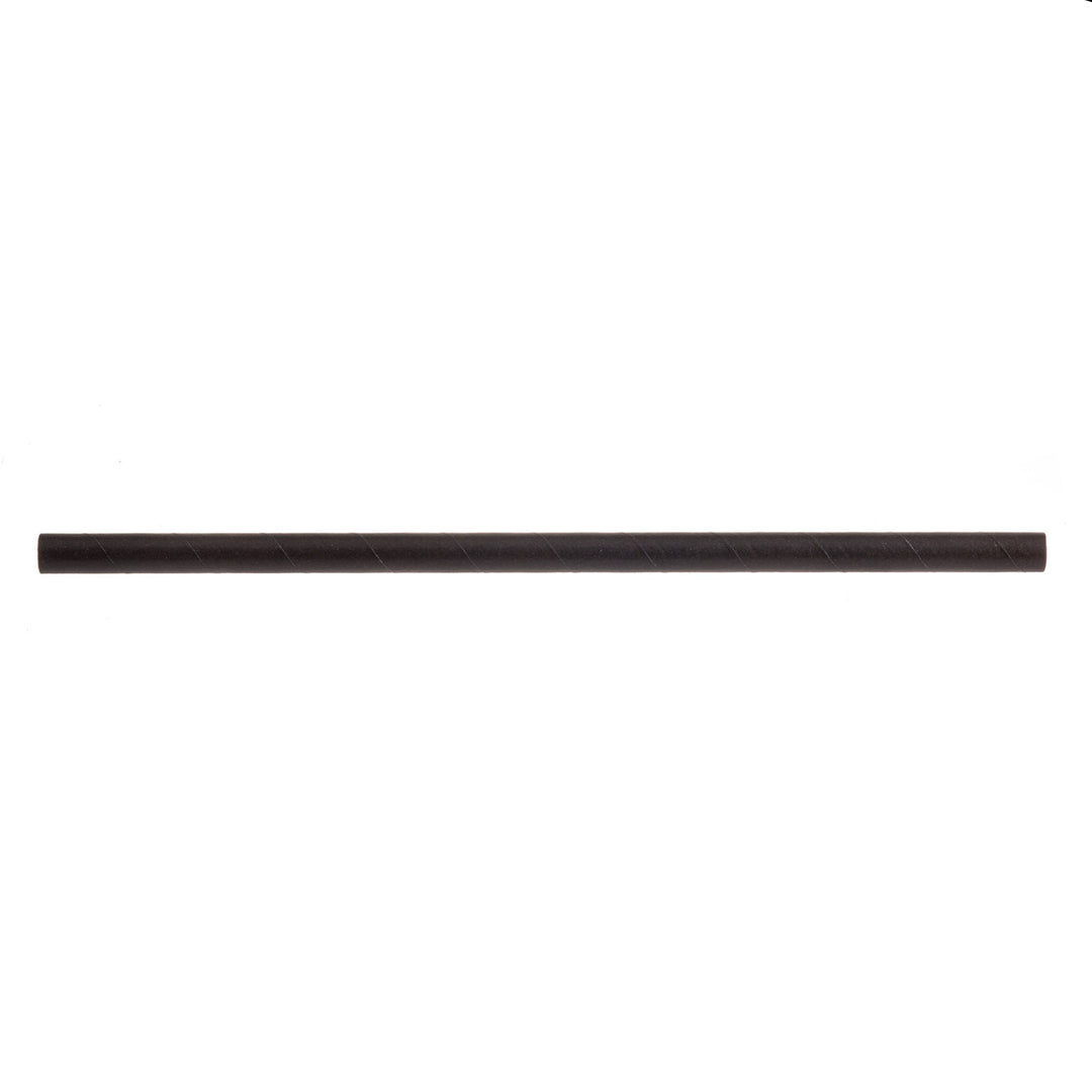 Tablecraft 700132 Black Paper Straw 7.75"