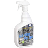 Nilodor 32SSC 32 oz Super Stainless Steel Cleaner & Polish Spray Quart