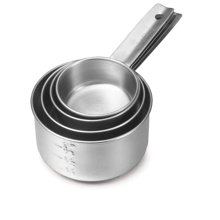 Tablecraft 724 4PC Stainless Steel Measuring Cup Set Tablecraft