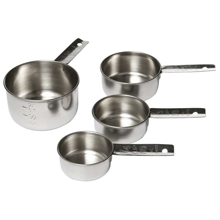 Tablecraft 724 4PC Stainless Steel Measuring Cup Set Tablecraft