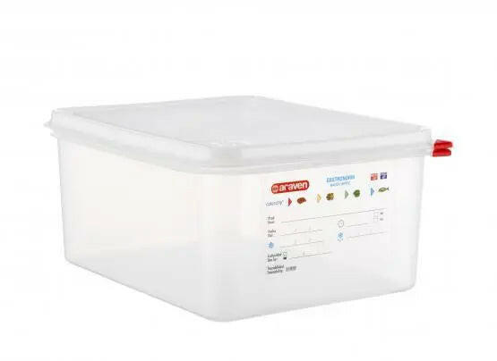 Araven 03035 1/2 Size 13.2 Quart 8" Food Pan with Airtight Lid Araven