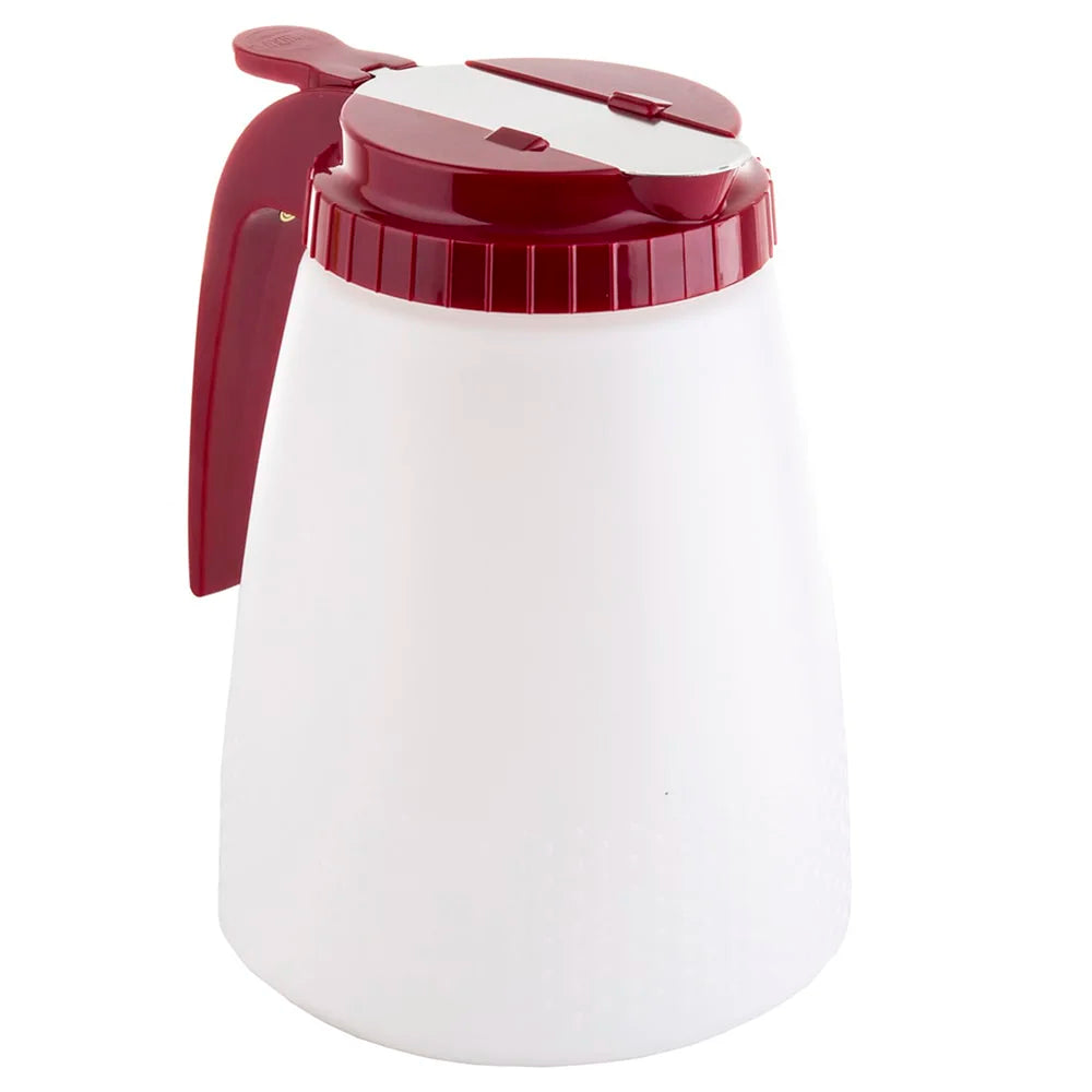 Tablecraft 748R 48 Oz Red Top Poly Dispenser