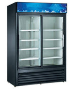 Adcraft USRFS-2D/B U-Star 2 Door 39.9 Cubic Ft Glass Merchandising Refrigerator - Black