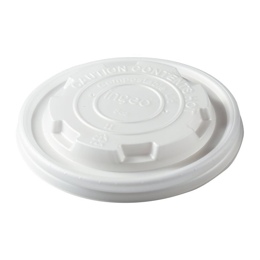AmerCareRoyal CFCL-8 CPLA Compostable Lid for 8 oz Container AmerCareRoyal