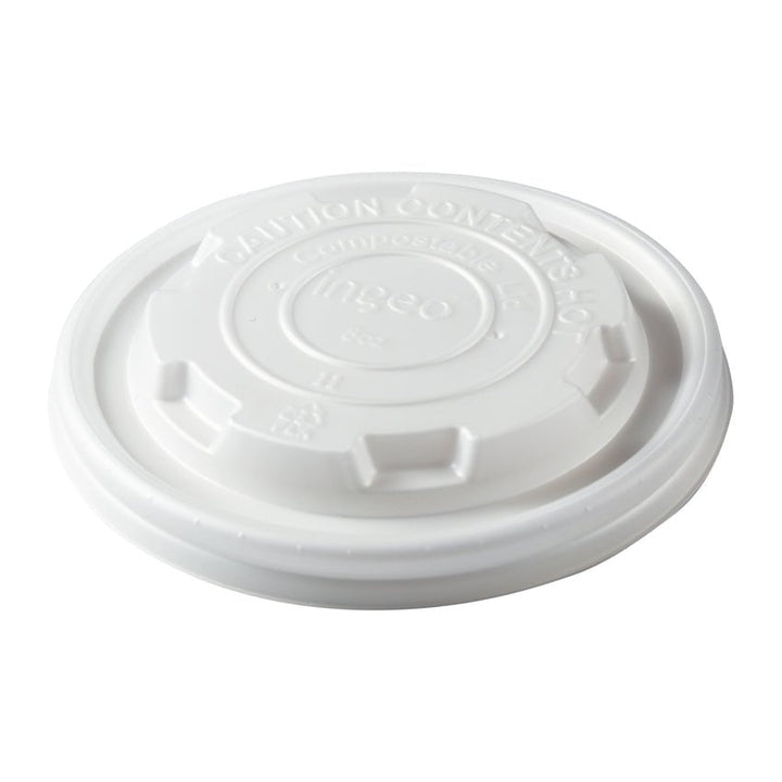 AmerCareRoyal CFCL-8 CPLA Compostable Lid for 8 oz Container AmerCareRoyal