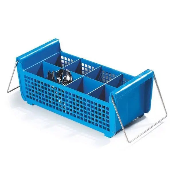 Carlisle 8 Cpt Plastic Flatware Basket with Handles (C32P2-14) Carlisle