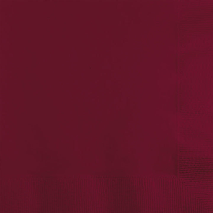 Creative Converting 10" X 10" Burgundy Beverage Napkins Creative Converting