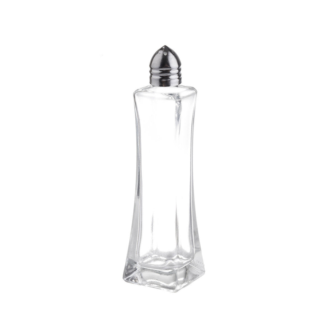 Tablecraft 81 2 Oz Metro Glass Salt & Pepper Shaker with Chrome Plated Tops Tablecraft