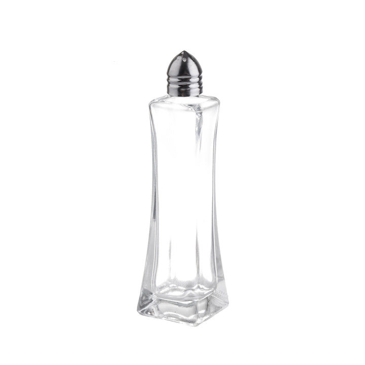 Tablecraft 81 2 Oz Metro Glass Salt & Pepper Shaker with Chrome Plated Tops Tablecraft