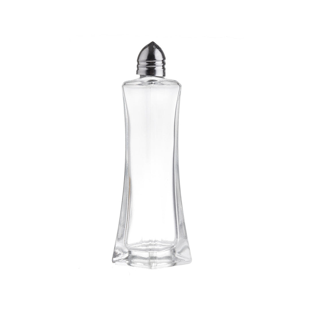 Tablecraft 81 2 Oz Metro Glass Salt & Pepper Shaker with Chrome Plated Tops Tablecraft
