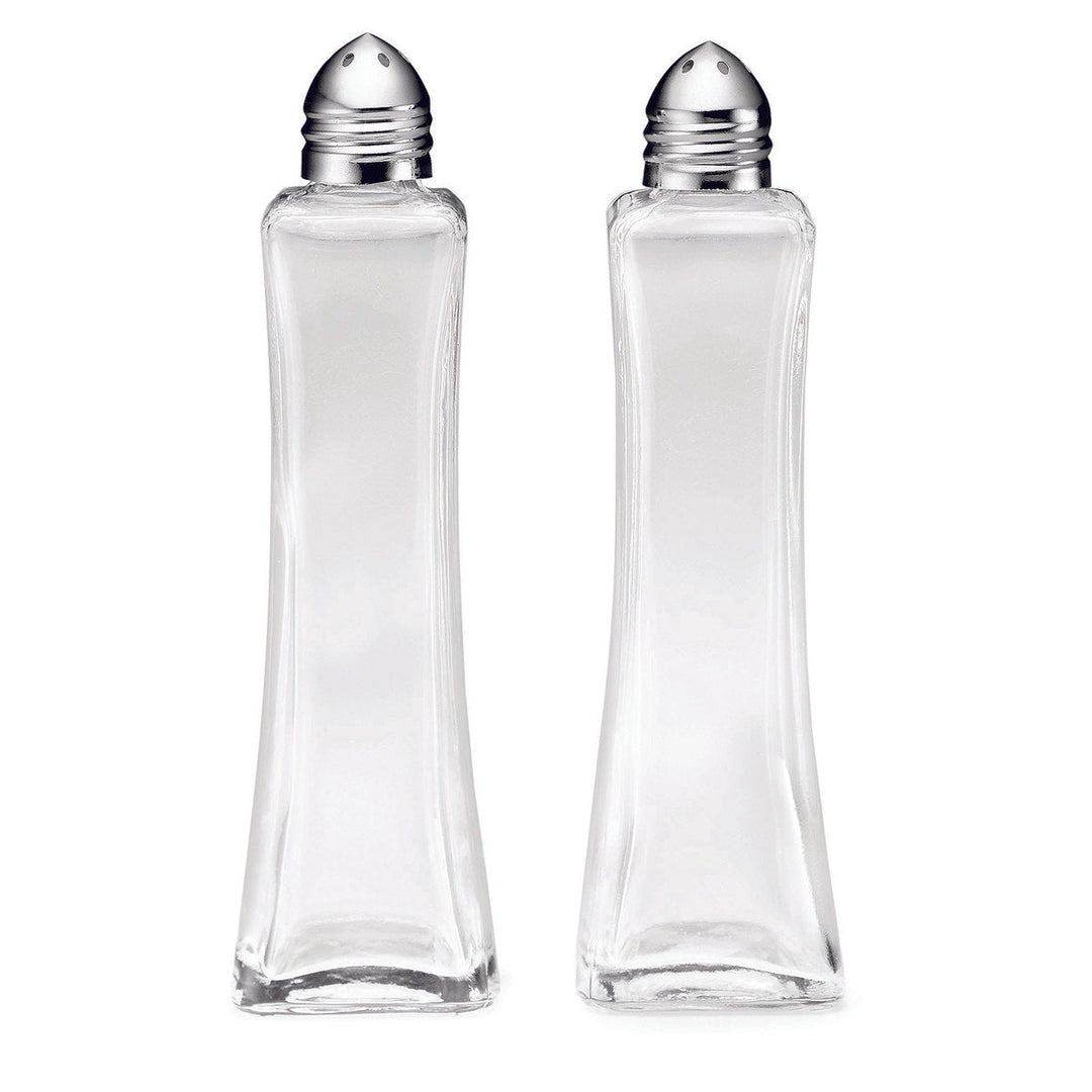 Tablecraft 81 2 Oz Metro Glass Salt & Pepper Shaker with Chrome Plated Tops Tablecraft