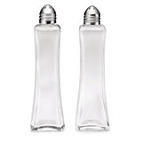 Tablecraft 81 2 Oz Metro Glass Salt & Pepper Shaker with Chrome Plated Tops