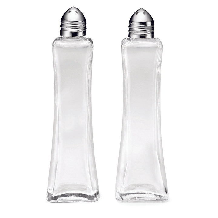 Tablecraft 81 2 Oz Metro Glass Salt & Pepper Shaker with Chrome Plated Tops Tablecraft