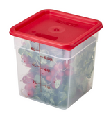 Cambro SFC6-451 Camsquares Red Square Lid for 6 and 8 qt Food Containers